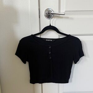 YUYU ACTIVE - Black Women's Crop Top - Small